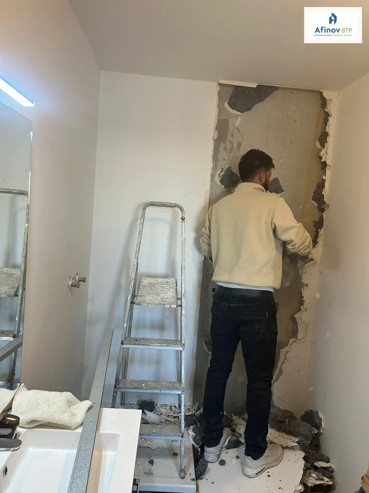 Salle de bain, Bagneux : travaux et second œuvre